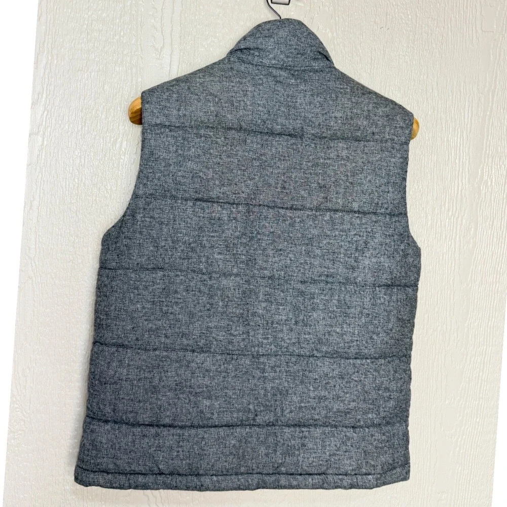 Banana Republic Mens  Classic Grey Marl Quilted Puffer Vest Medium